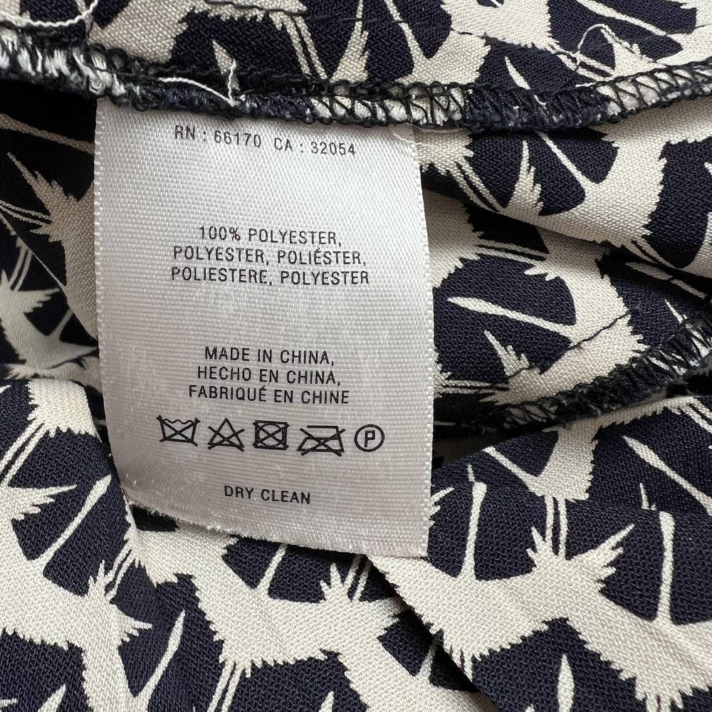 Maeve Anthropologie Black Cream Geometric Print Tunic Top Medium Drawstring Boho - Picture 7 of 9